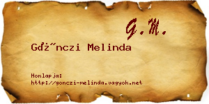 Gönczi Melinda névjegykártya