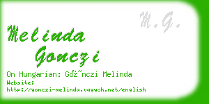 melinda gonczi business card